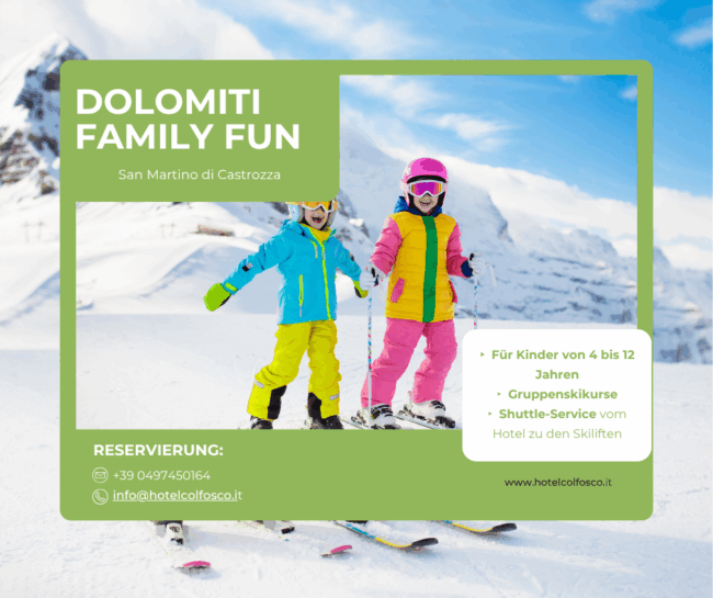 Dolomiti Family Fun: der Winterurlaub für die ganze Familie