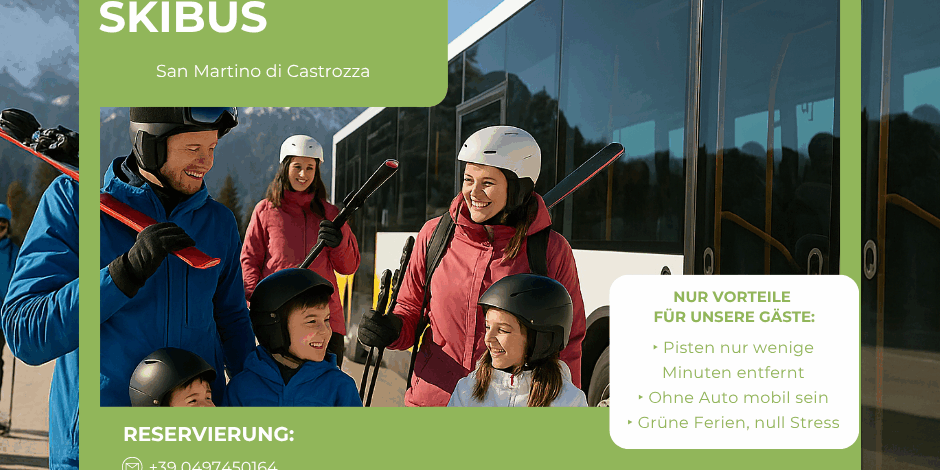 Kostenloser Skibus für Gäste des Hotel Colfosco Kostenloser Skibus für Gäste des Hotel Colfosco