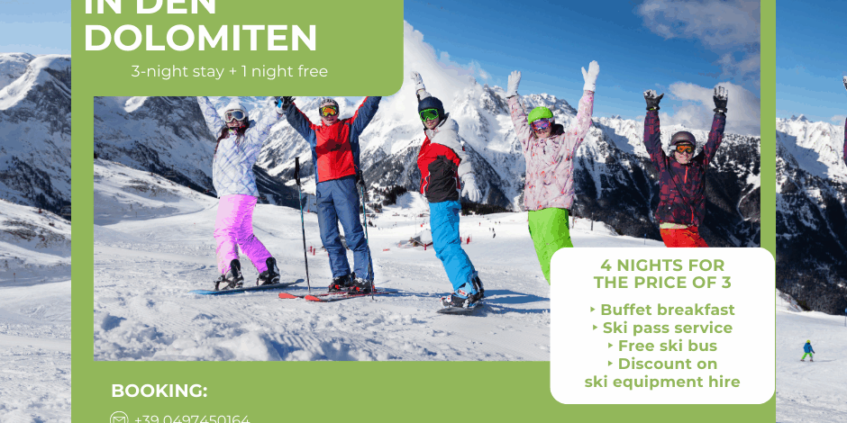 1 Nacht gratis in den Dolomiten