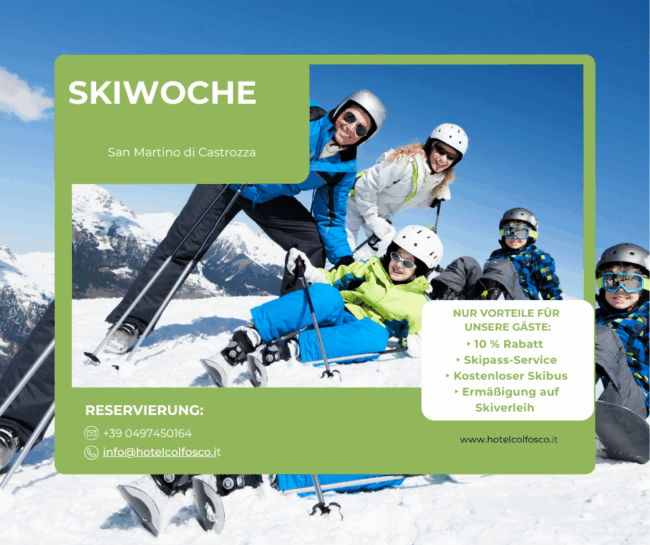 Skiwoche in den Dolomiten mit exklusiven Vorteilen